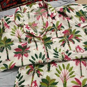 Printfresh Royal Palms Pajama Set 3X